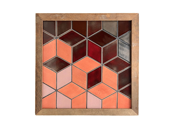 Red Sunset Diamond Wall Art