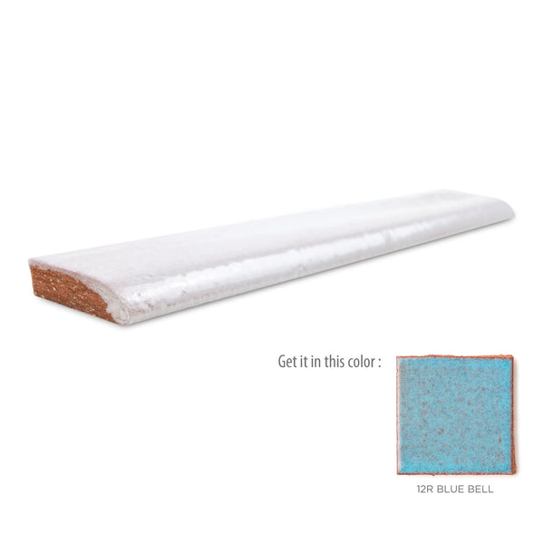 1x6 Bullnose Tile 12R Blue Bell