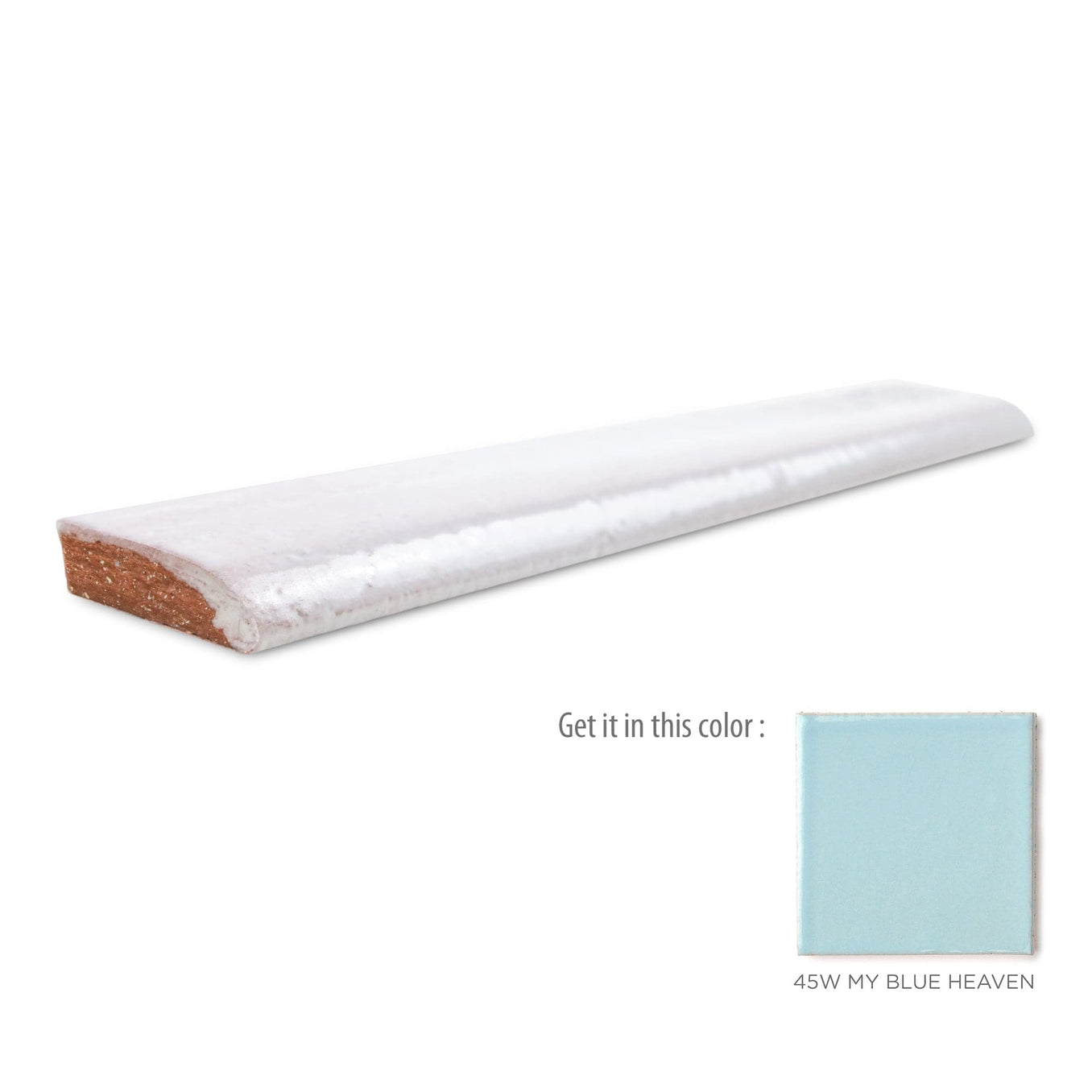1x6 Bullnose Tile 45W My Blue Heaven