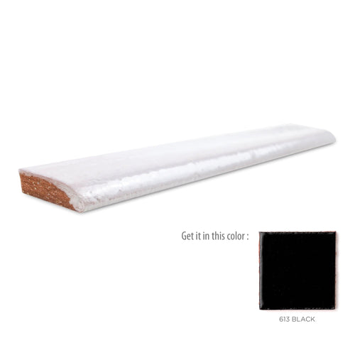1x6 Bullnose Tile 613 Black