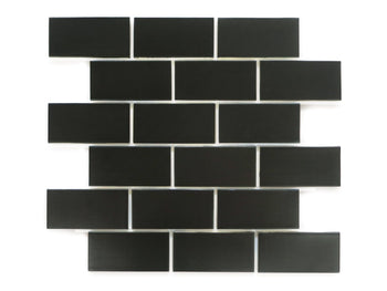 2"x4" Subway Tile - 366 Satin Black