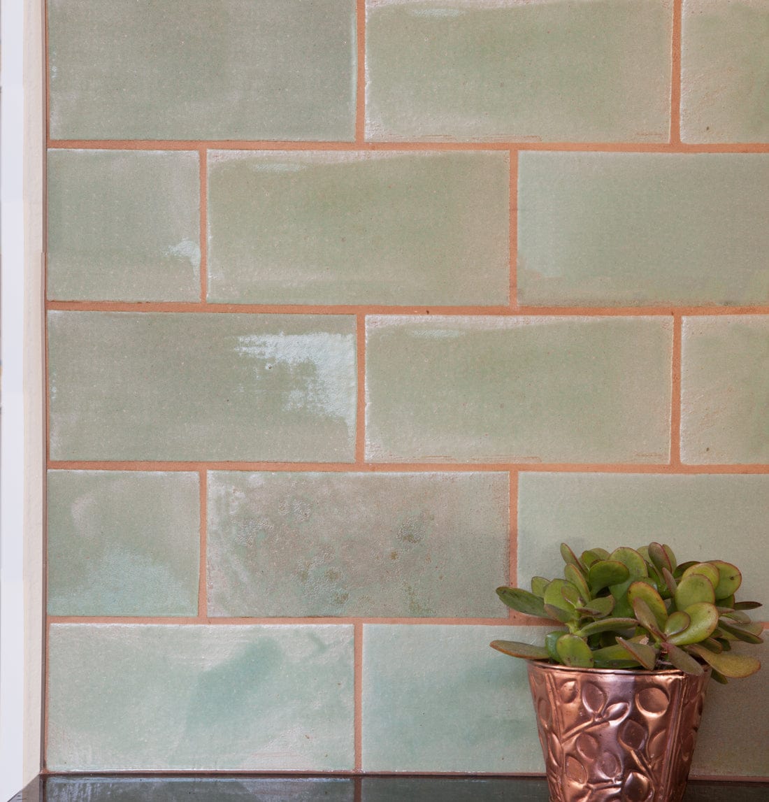 3x6 Subway Tile Patina Installed full