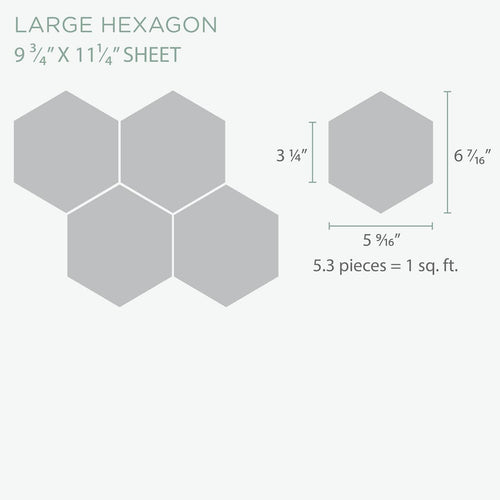 large hexagon tile sizing, hexagon tile sizing