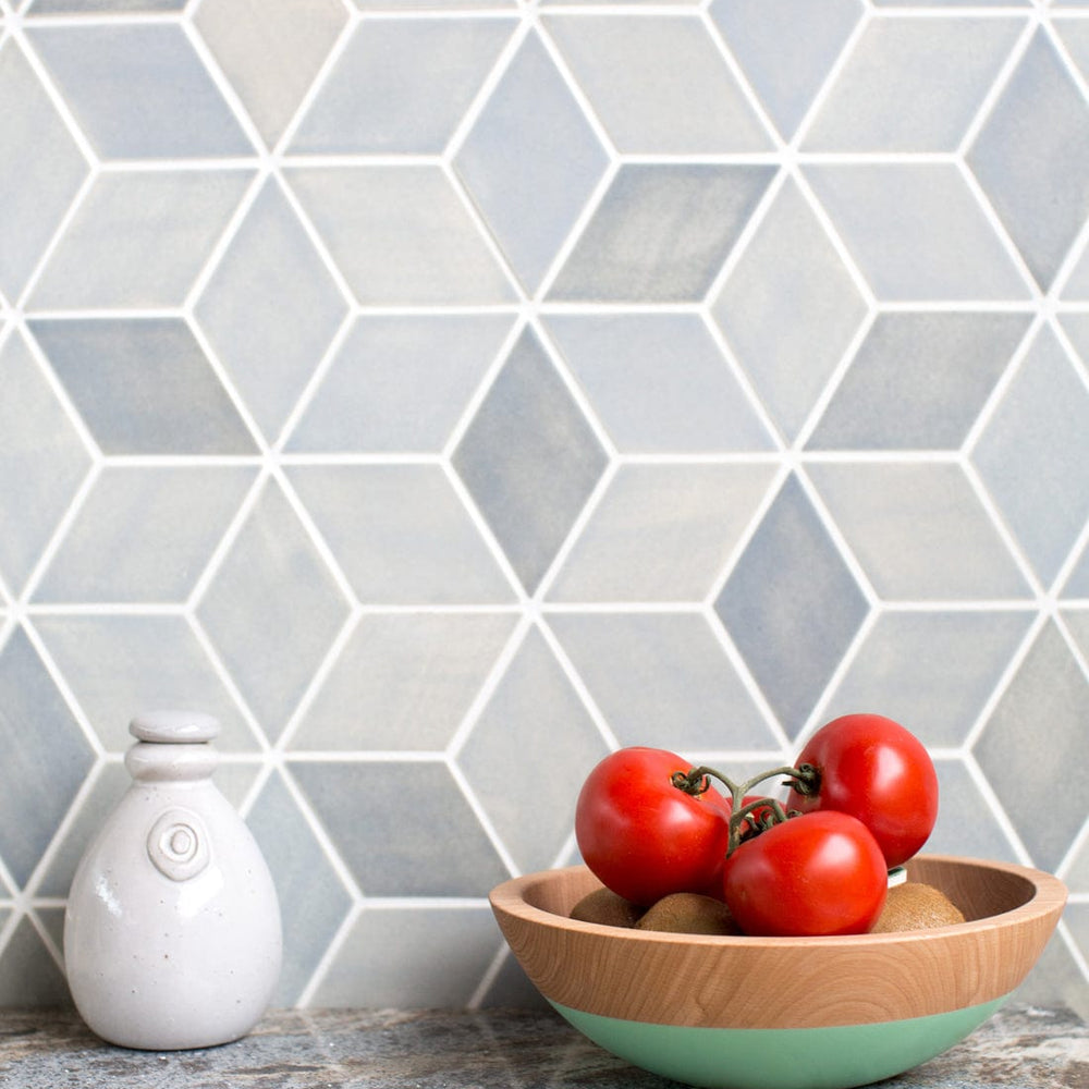 white gray diamond pattern tile, white gray diamond pattern tile kitchen backsplash feature