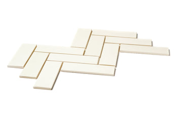 2"x6" Sheeted Herringbone Pattern - 301 Marshmallow