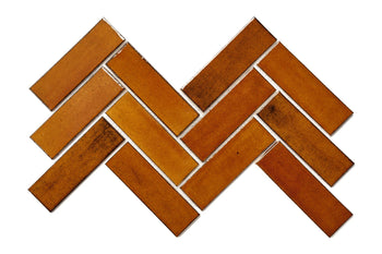 2"x6" Sheeted Herringbone Pattern - 65W Amber