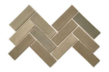 2"x6" Sheeted Herringbone Pattern - 815W Light Grey