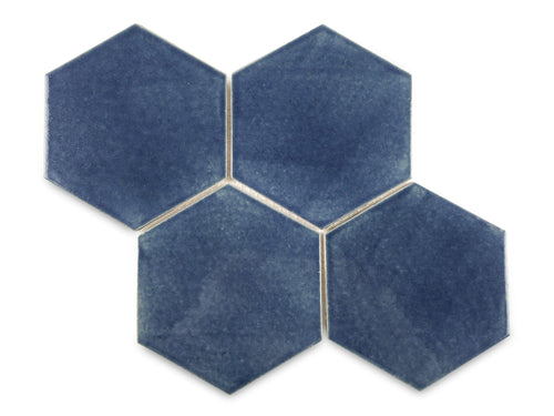 Large Hexagon Tile 1013 Denim, denim blue hexagon tile