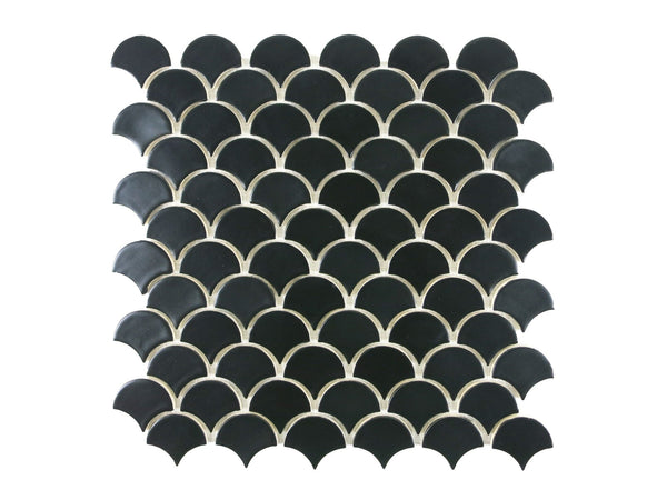 Small Moroccan Fish Scales 366 Satin Black