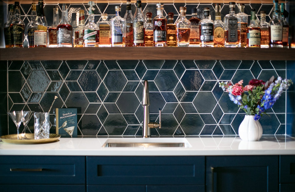 Denim Geo-Star Bar Backsplash