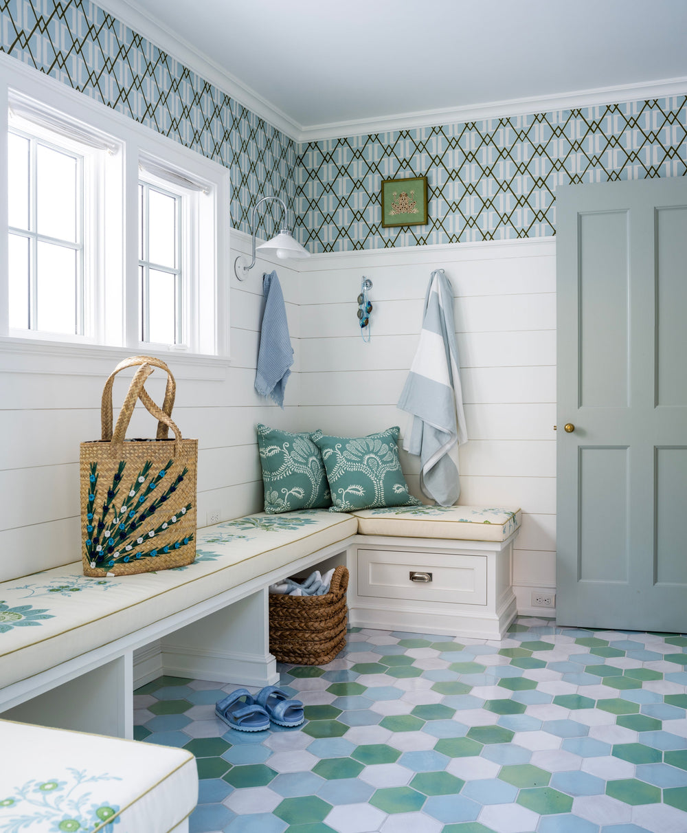 Colorful Coastal Laundry Room