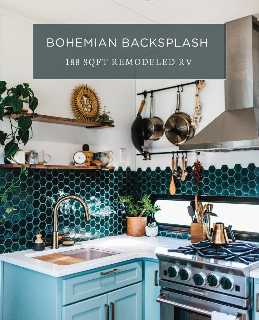 Bohemian Backsplash 188 Sqft Remodeled RV