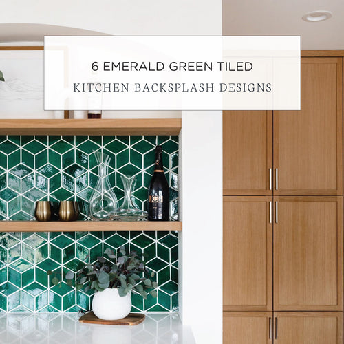 6 Emerald Green Tiled Kitchen Backsplash Designs