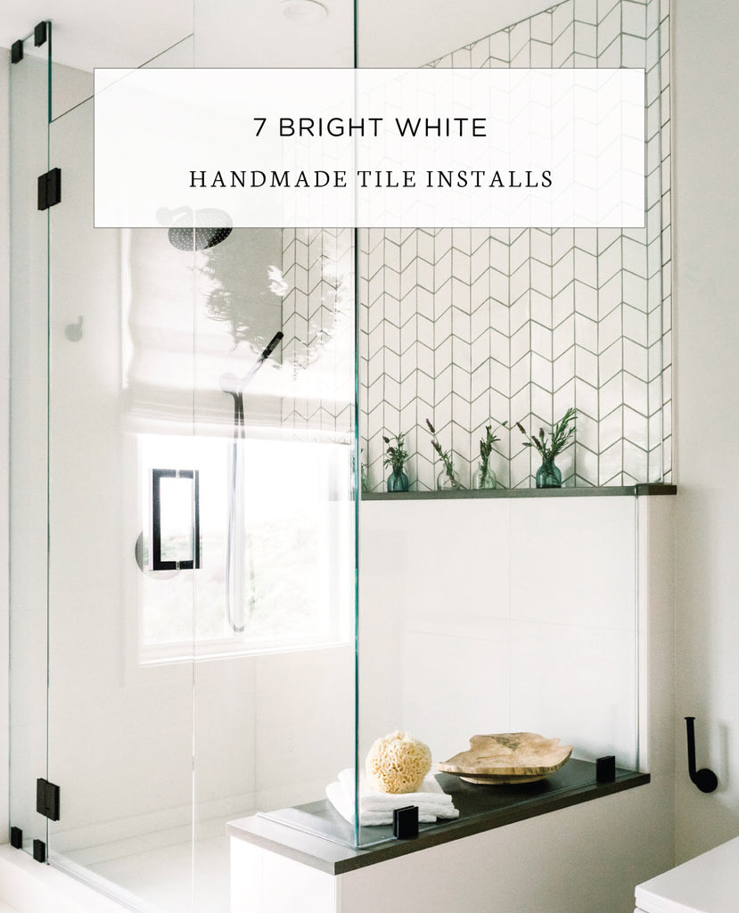 7 Bright White Handmade Tile Installs