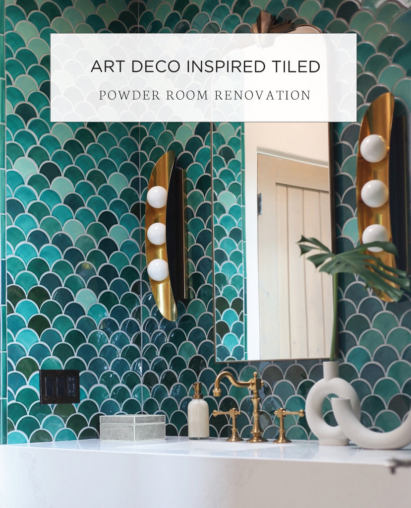 Art Deco Inspired Tiled Powder Room Renovation