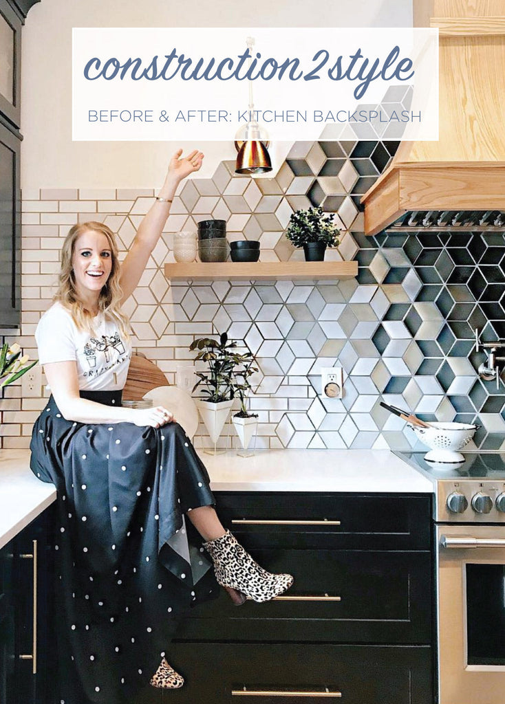 Custom River Ombre Tile: Before & After Kitchen Backsplash Reveal