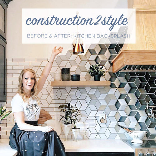 Custom River Ombre Tile: Before & After Kitchen Backsplash Reveal