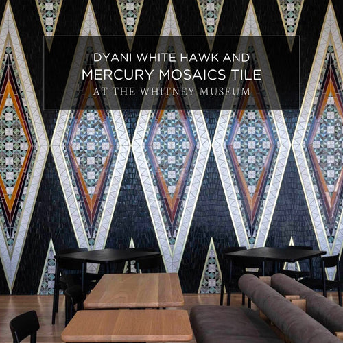 Dyani White Hawk and Mercury Mosaics Tiles at The Whitney Museum