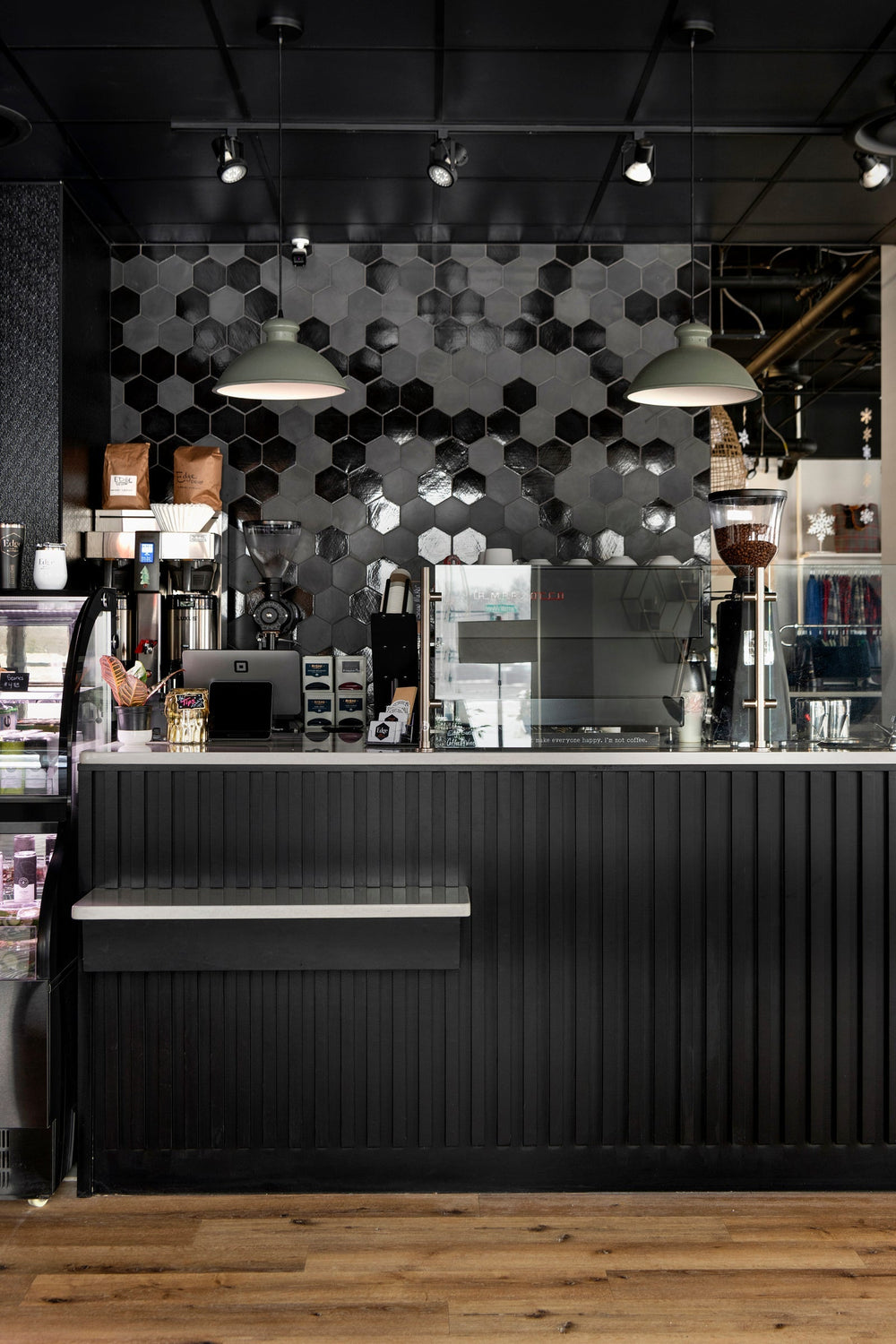 Edge Bar + Boutique Edgy Backsplash