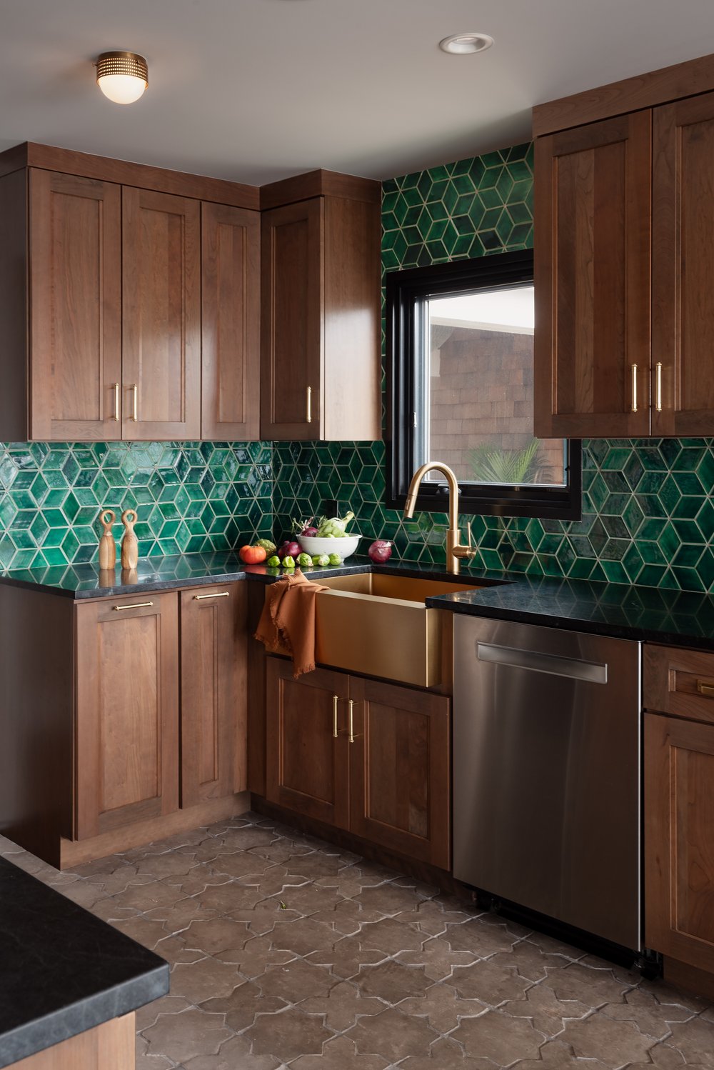 Emerald Kitchen Backsplash