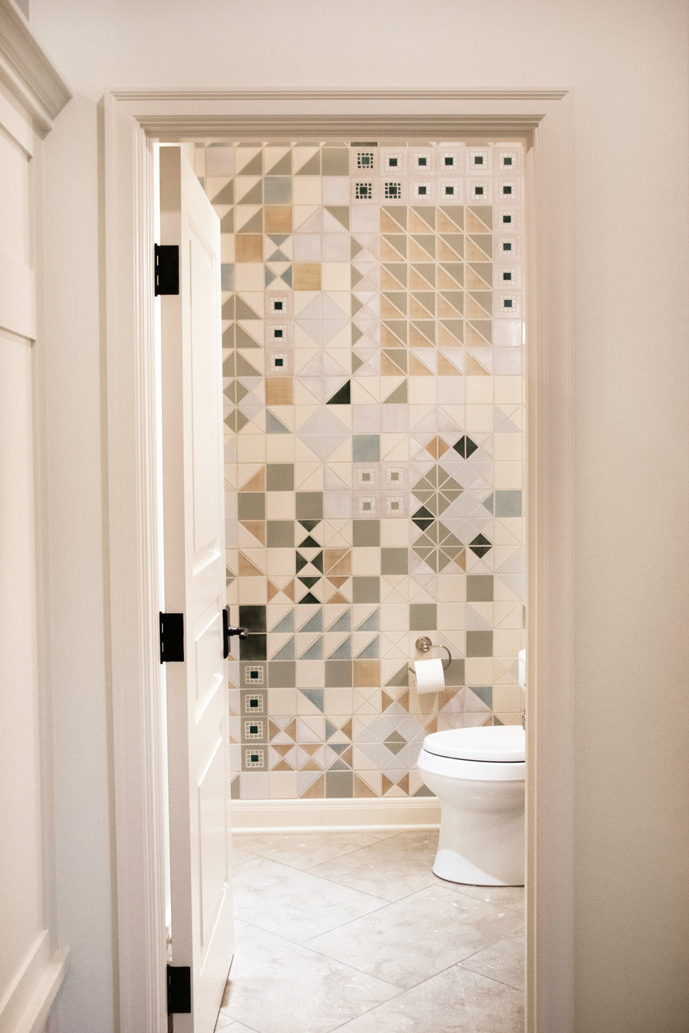 High Custom Geometric Bathroom