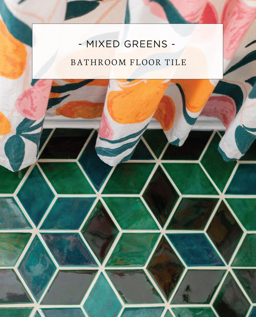 Mixed Greens - Bathroom Floor Tile