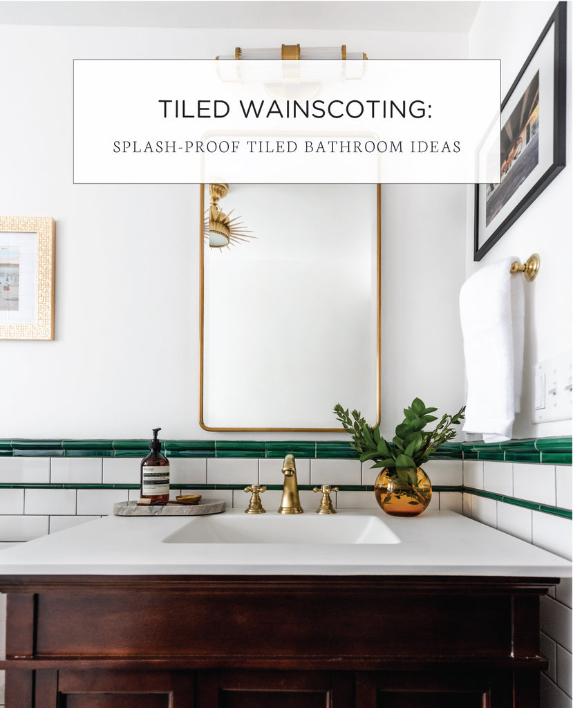 Tiled Wainscoting: Splash-Proof Tiled Bathroom Ideas