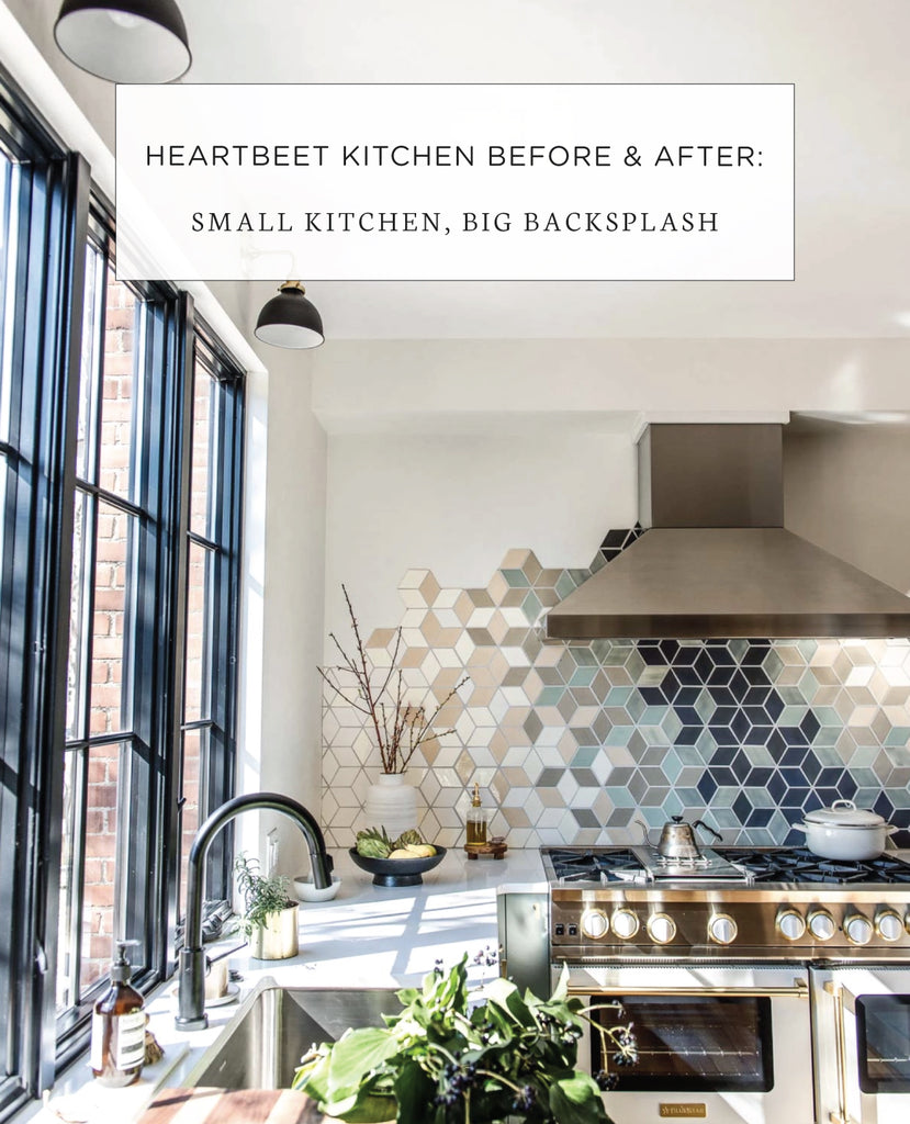 Heartbeet Kitchen Before & After: Small Kitchen, Big Backsplash