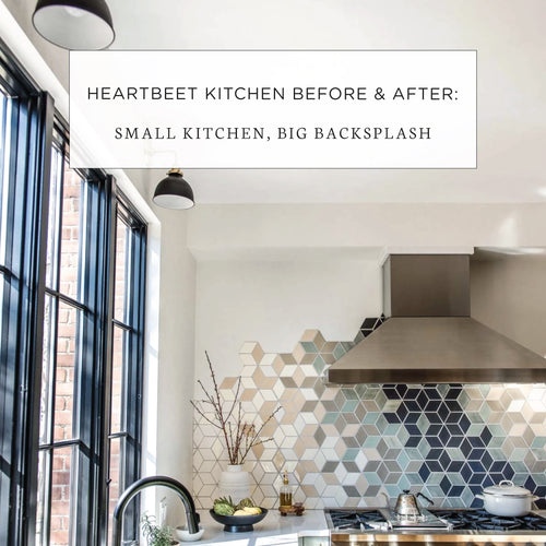 Heartbeet Kitchen Before & After: Small Kitchen, Big Backsplash