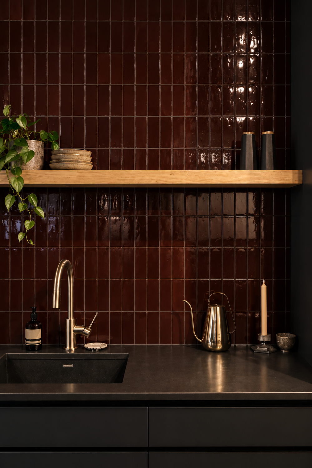 Moody Black Cherry Studio Bar