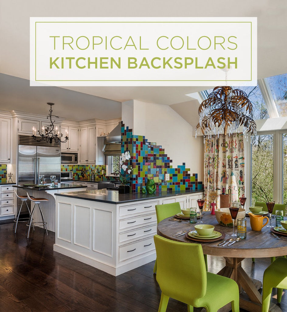 Tropical Kitchen Backsplash