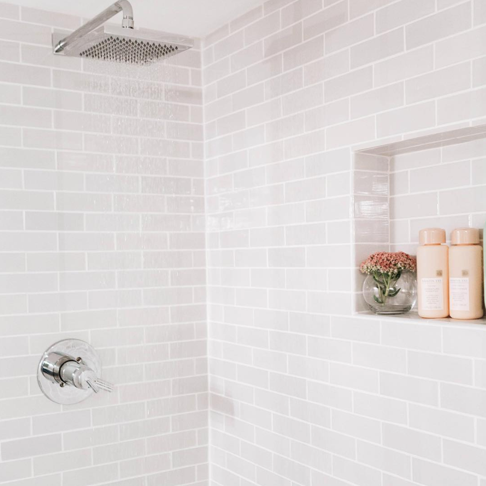 Dreamy Grey Subway Tile Shower