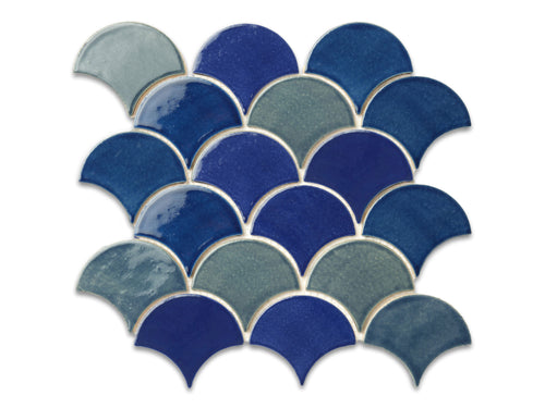 Medium Moroccan Fish Scales - Deep Sea Blend