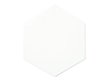 Large Hexagon - 11 Deco White