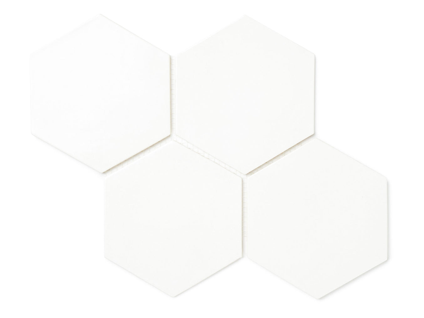 Large Hexagon - 11 Deco White