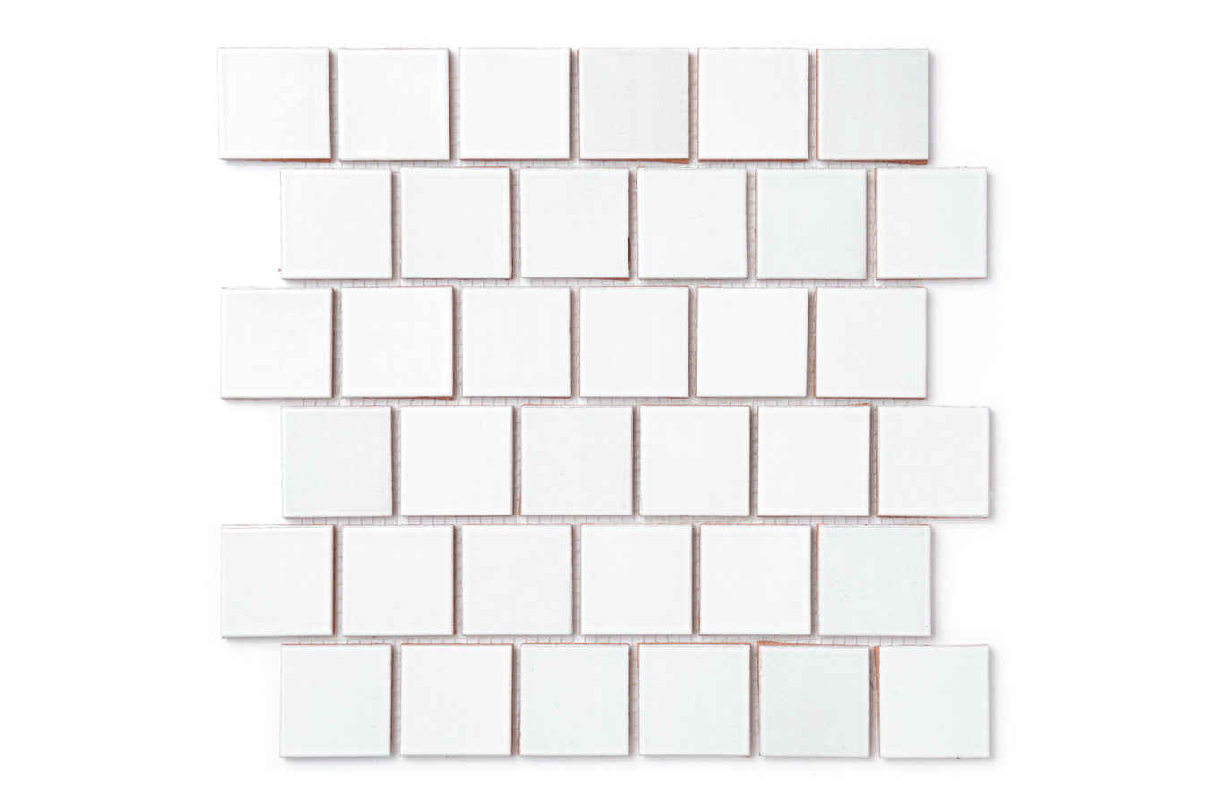 2"x2" Staggered Pattern - 130 White