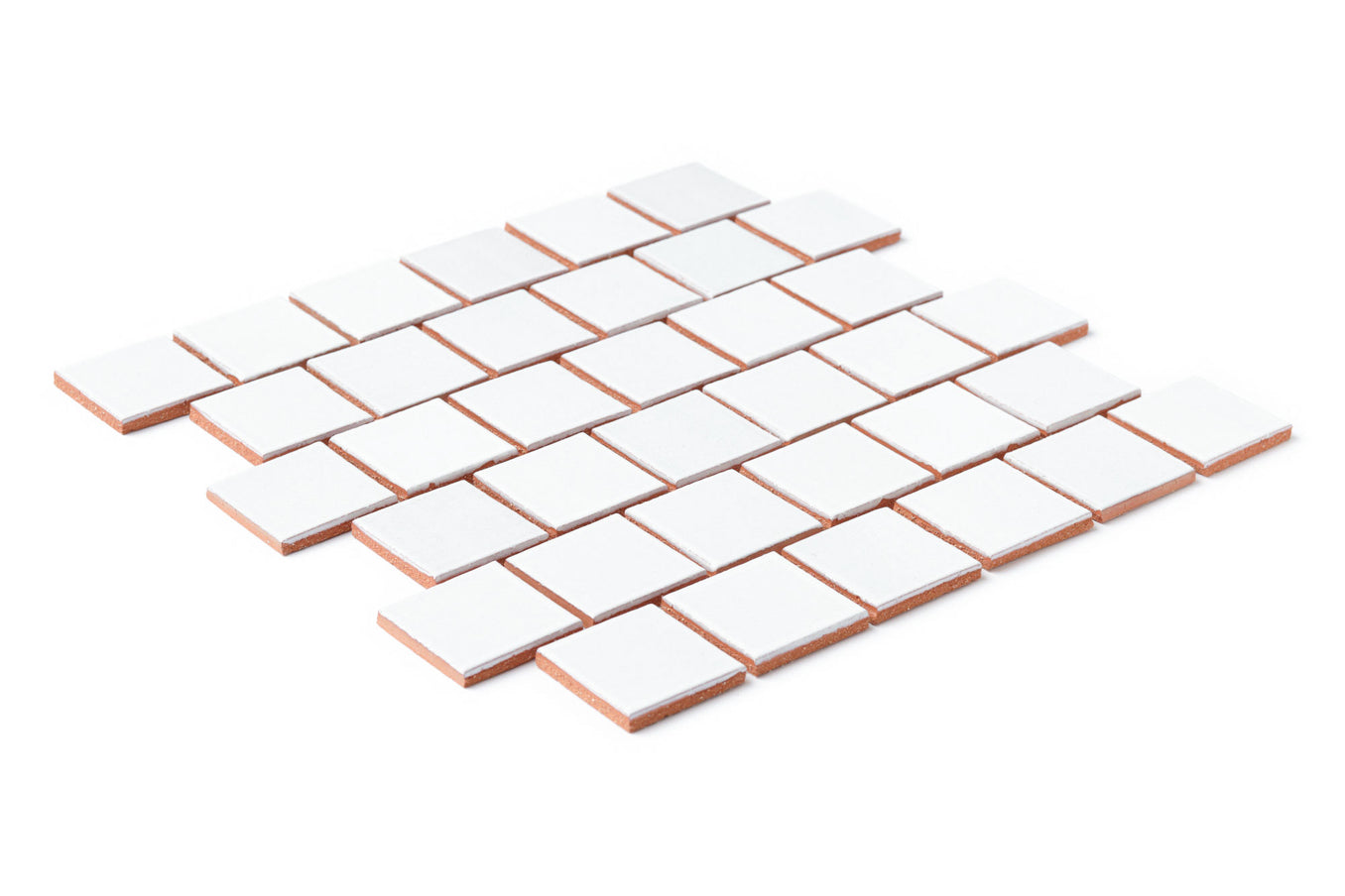 2"x2" Staggered Pattern - 130 White