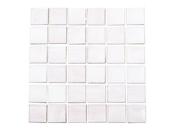 2"x2" Stacked Pattern - 130 White