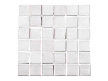 2"x2" Stacked Pattern - 130 White