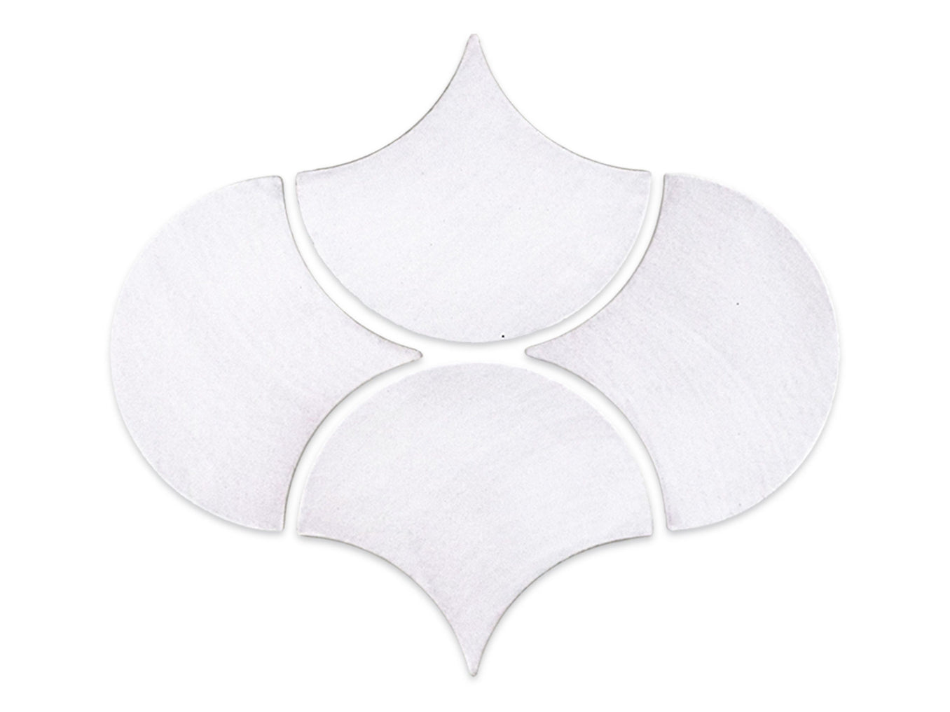 Large Moroccan Fish Scales Wave Pattern - 130 White