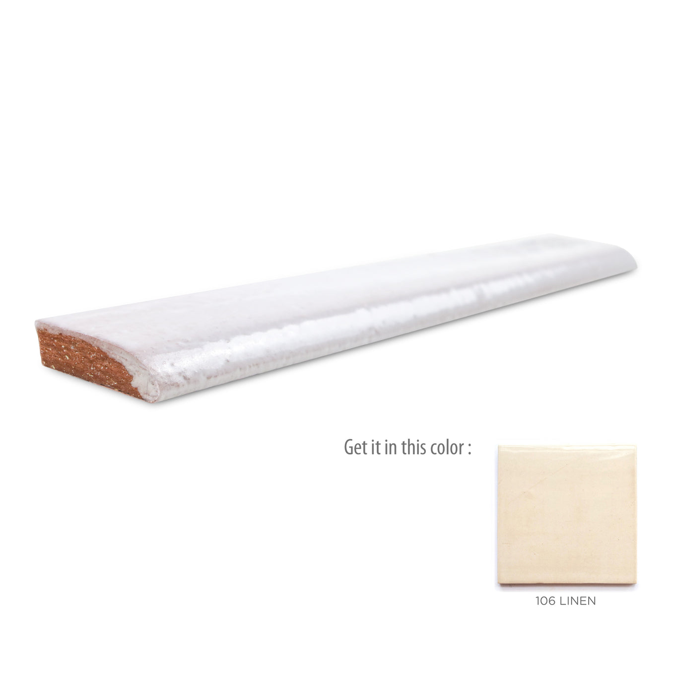 1x6 bullnose tile 106 Linen