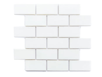 2"x4" Subway Tile - 11 Deco White