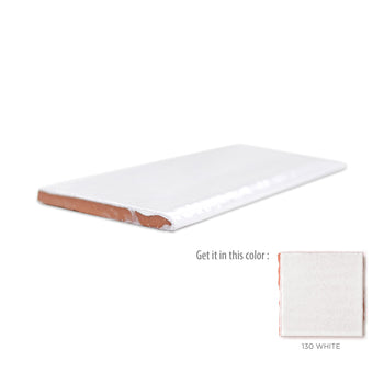 3"x6" Bullnose - 130 White