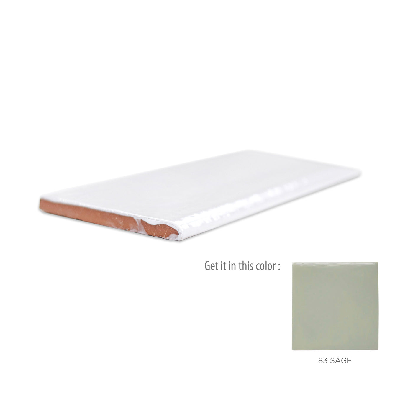 3"x6" Bullnose - 83 Sage