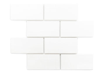 3"x6" Subway Tile - 11 Deco White