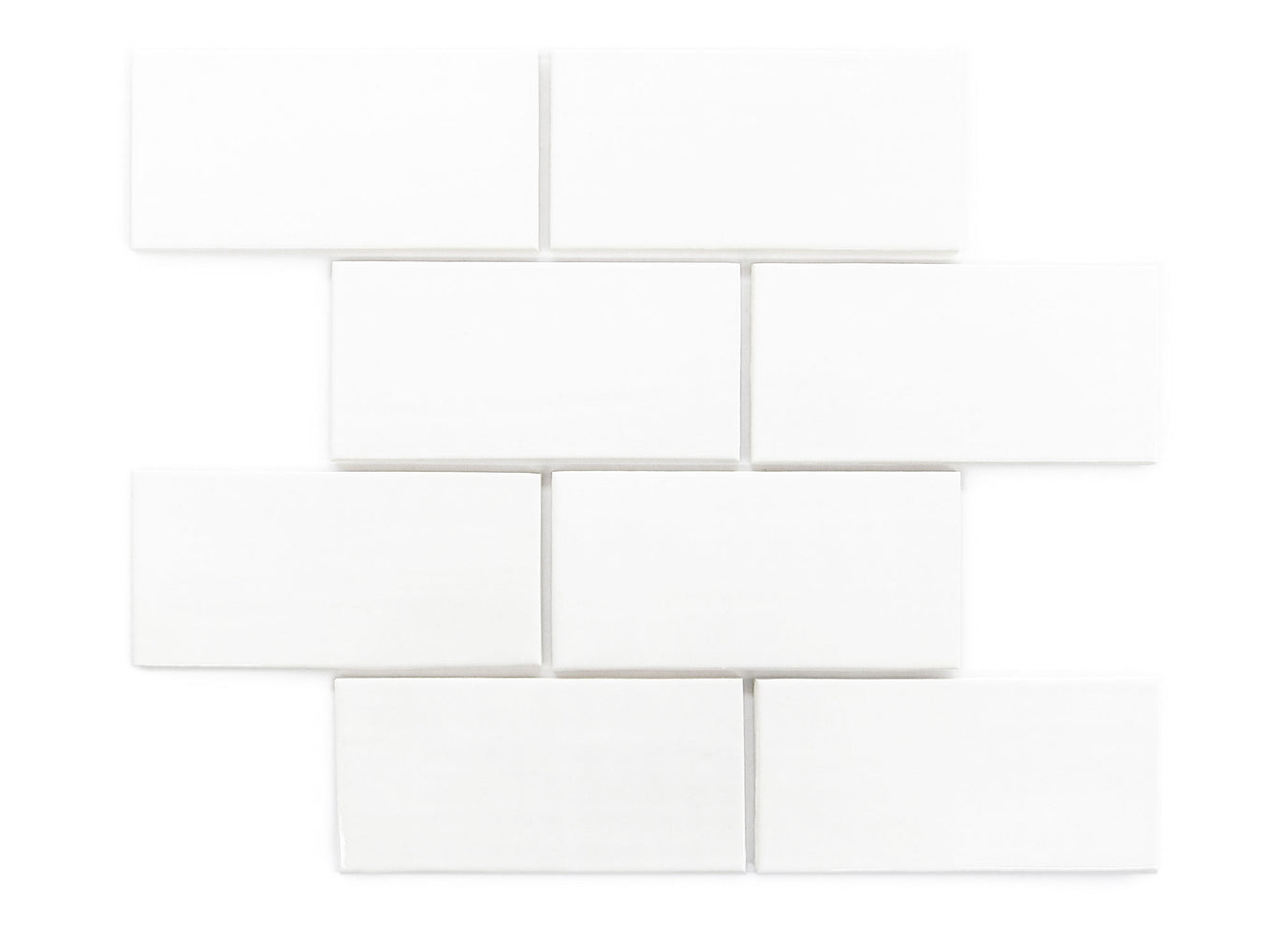 3"x6" Subway Tile - 11 Deco White