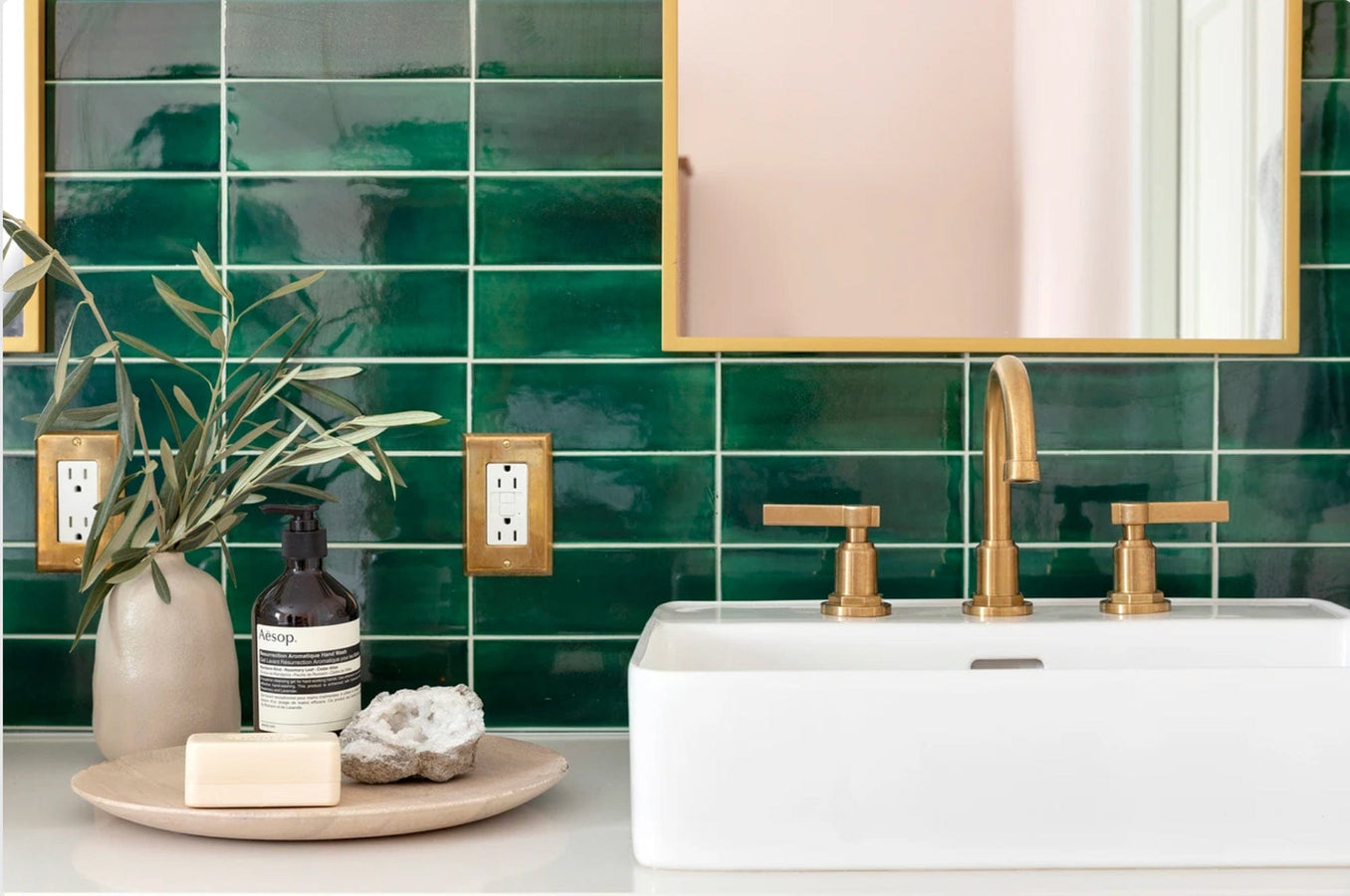 3x8 subway tile emerald green