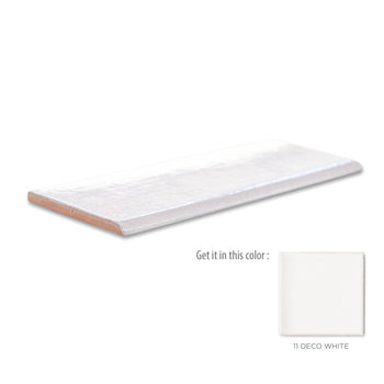 3"x8" Bullnose - 11 Deco White