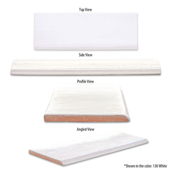 3"x8" Bullnose - 11 Deco White