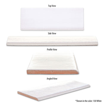 3"x8" Bullnose - 130 White